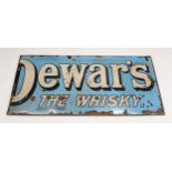 DEWAR'S THE WHISKY Large enamel advertising sign 1.9m x 0.9m Condition Report:Available upon
