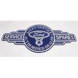AUTOMOBILIA FORD V8, Sales, Service, Spares, Authorised Dealer enamel advertising sign 407cm x