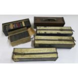 A collection of monochrome photographic glass slides, with views including the temples of ancient