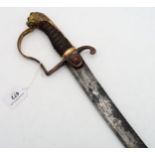 A Georgian cavalry officer's sword, of the 1796 pattern, the blade etched with crowned "GR" cipher