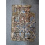 A collection of Minton encaustic floor tiles Condition Report:Not available for this lot