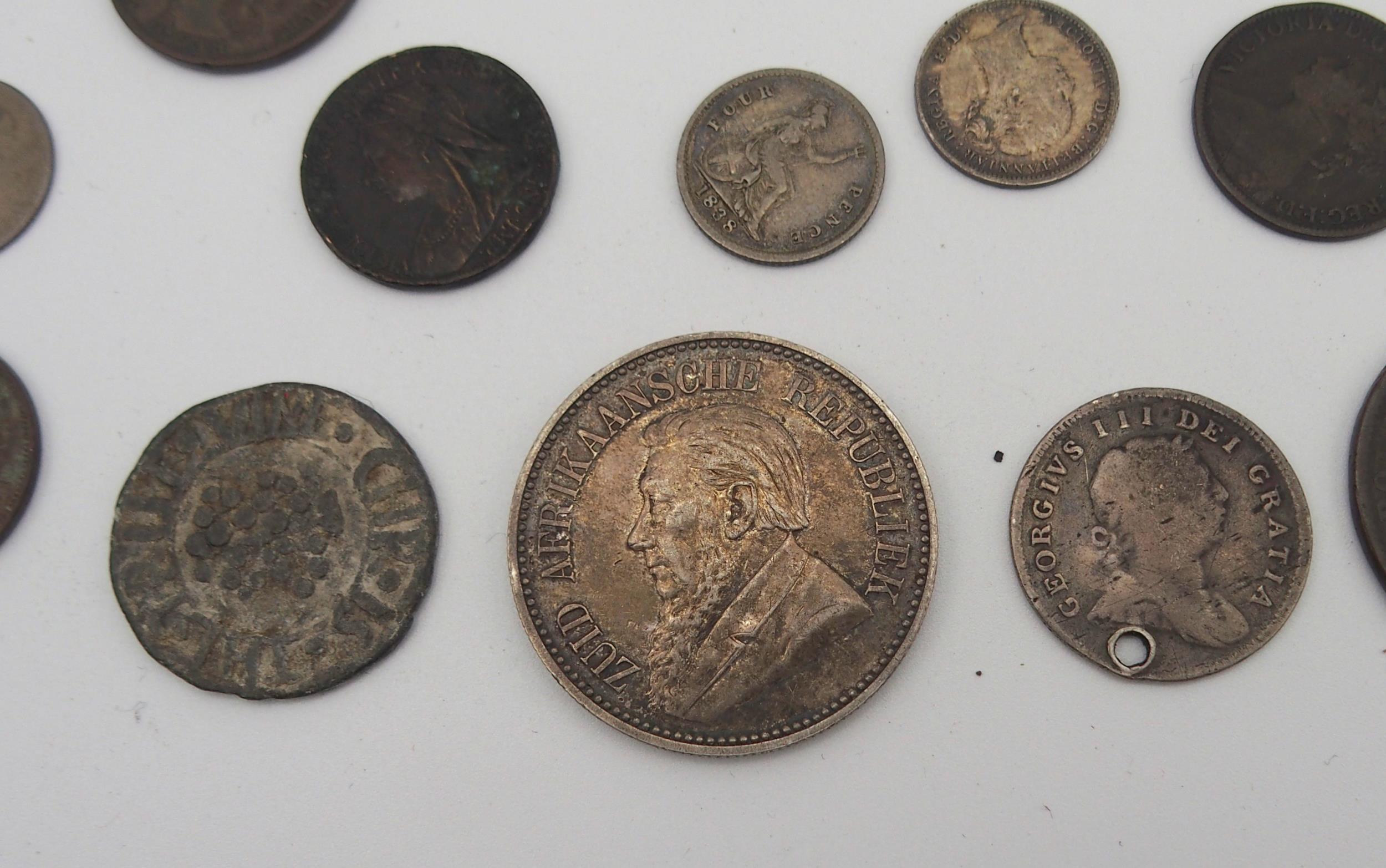 A George III Bank Token Ten Pence Irish 1805, South African 1896 2 1/2 shillings together with - Image 2 of 3