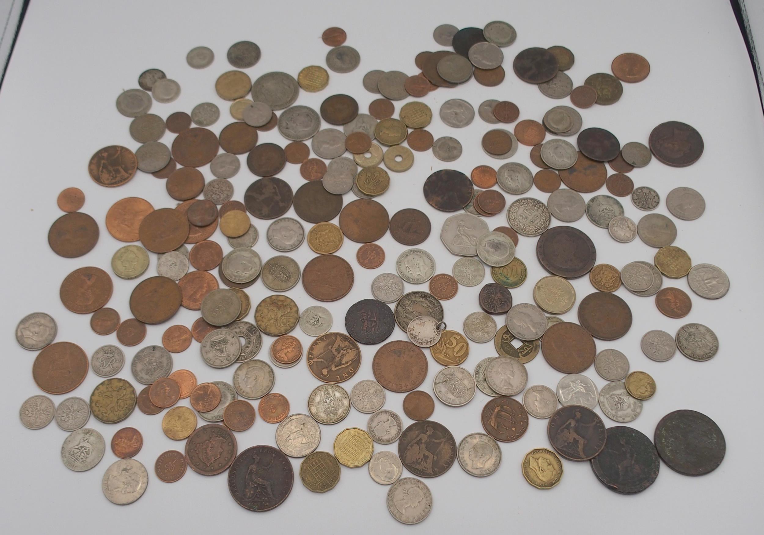 A lot of coins to include a North Wales half penny together with an assortment of Georgian, - Image 2 of 4