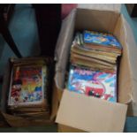 A lot of three boxes of assorted comics to include Beano, Dandy and 2000AD (3) Condition Report: