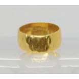 A 22ct gold wedding band, size J, weight 4.8gms Condition Report:Available upon request