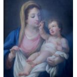 ITALIAN SCHOOL Madonna and child, oil on board, 21 x 18cm Condition Report:Available upon request