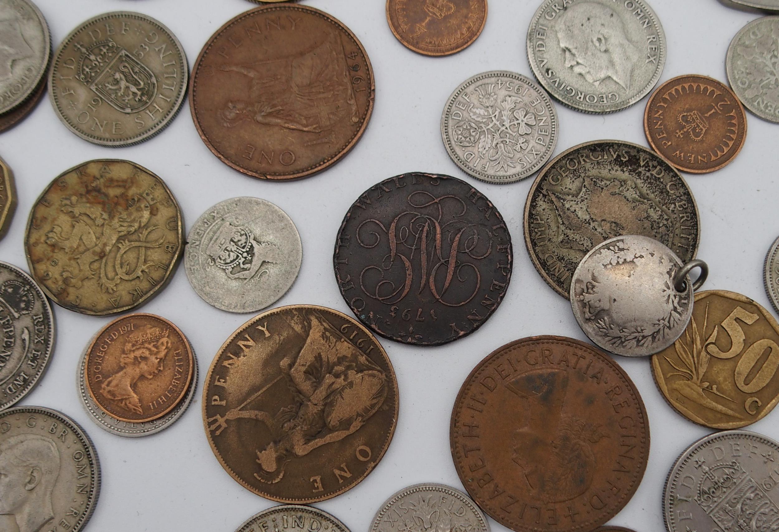 A lot of coins to include a North Wales half penny together with an assortment of Georgian, - Image 4 of 4