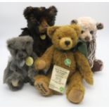 A collection of teddy bears, including a Hermann "Little Growler", no. 27 of 100, the paw signed