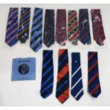 GLASGOW RANGERS INTEREST A collection of Rangers Club neckties, together with a 7" Alex James