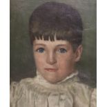 BRITISH SCHOOL Portrait head of a young boy, oil on canvas, 30 x 26cm Condition Report:Available