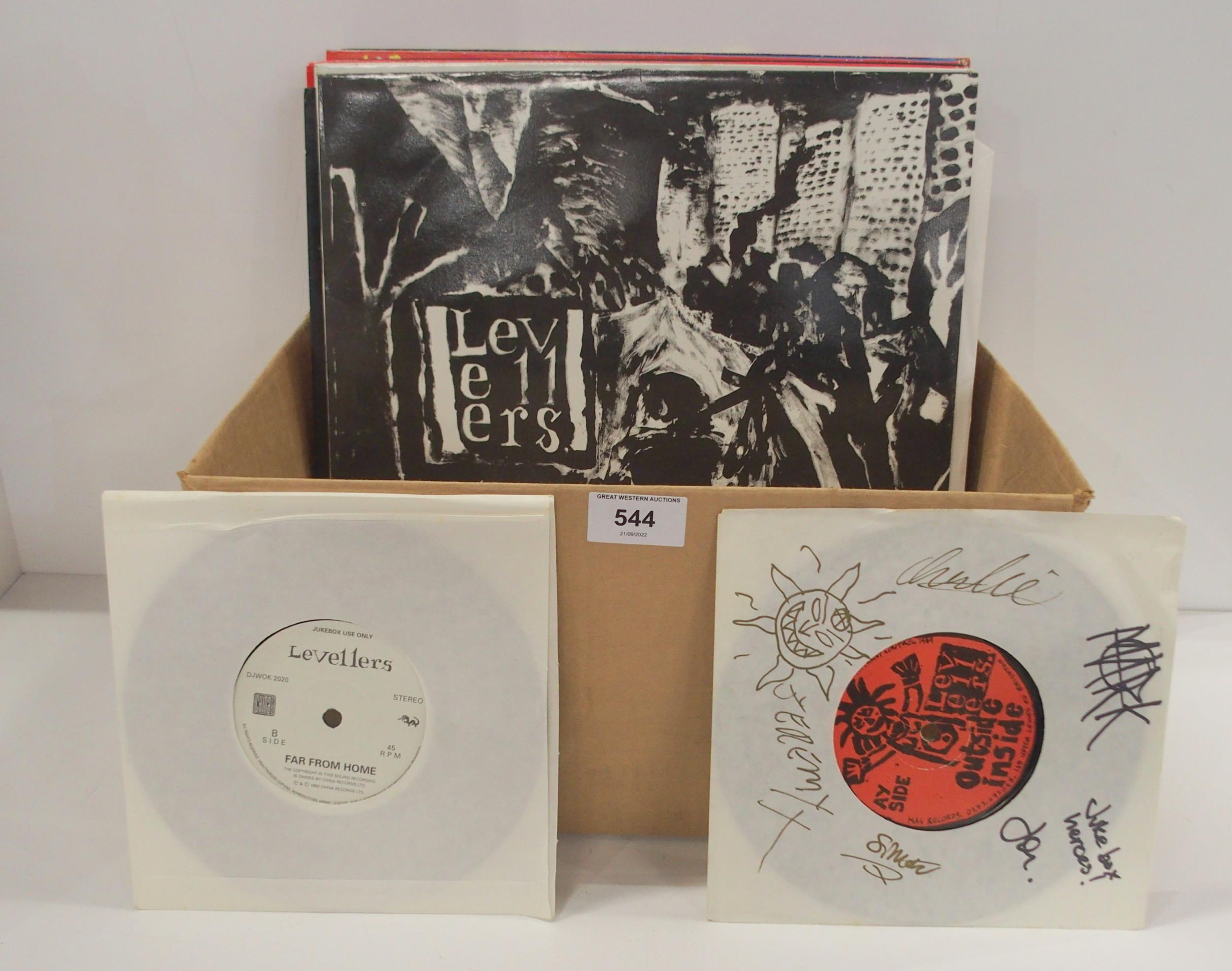 LEVELLERS indie folk rock a collection of vinyl records by Levellers with A Weapon called the