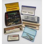 A large collection of pens, with examples by Parker, Waterman, Sheaffer, Cross etc. Condition
