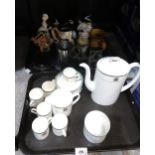 A Wedgwood bone china House of Commons pattern coffee service, assorted toby jugs etc Condition