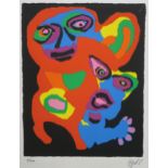 KAREL APPEL (DUTCH 1921-2006) RED AND BLUE FIGURES-1977 Lithograph, signed lower right, numbered (