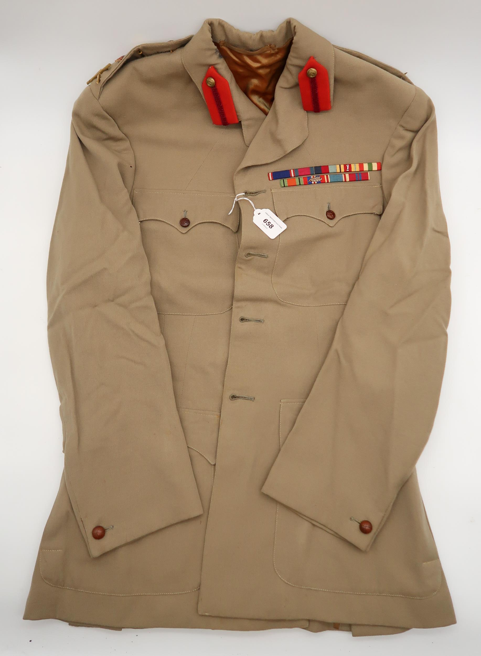 A private-purchase British Major-General's tunic with extensive ribbon bars Condition Report:
