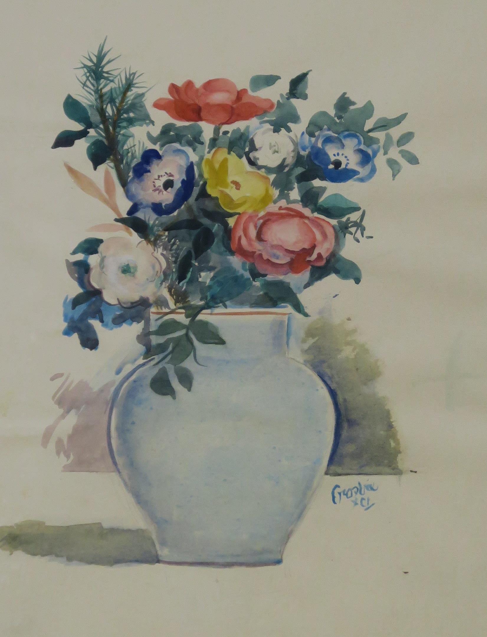 WILLIAM CROSBIE RSA RGI (1915-1999) STILL LIFE, FLOWERS IN POT  Ink/pencil, signed lower left, 51 - Image 6 of 8