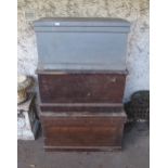 A lot of three assorted pine blanket chests (3) Condition Report:Available upon request