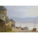JACK R MOULD Newlyn, signed, oil on canvas, dated verso, 1984, 29 X 39cm Condition Report: