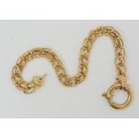 A 9ct gold  fancy link bracelet, length 18.5cm, weight 8.8gms Condition Report:Available upon