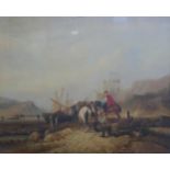 AFTER WILLIAM SHAYER Unloading the boats, oil on canvas, 50 x 60cm Condition Report:Available upon