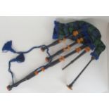 A set of Kintail Scottish Highland bagpipes with faux ivory mounts Condition Report:Available upon
