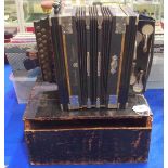 A steel reed Professional Accordeon and a model ship, Corbeta Bounti Siglo XVII Condition Report: