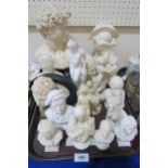 A collection of busts of classical figures, musicians etc Condition Report:Not available for this