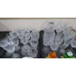 Assorted cut glass and crystal drinking glasses, decanter etc Condition Report:Not available for