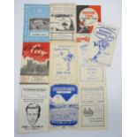 Ten various football programmes, ranging in date from Feb 1952 - Dec 1965. Fixtures include