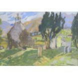VIOLET M KAY R.S.W Rob Roys Grave, Balquhidder, signed, pastel, 25 x 33cm Condition Report:Available