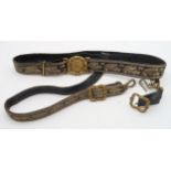 A Victorian naval flag officer (possibly admiral)'s full dress belt, with oak leaf bullion work