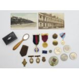 A mixed lot comprising a Royal Scots 250th Anniversary medal, Burns Federation enamel medals, a