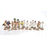 A set of Indian painted chalk figures Condition Report:Available upon request