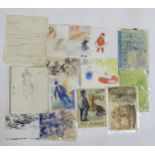 WILLIAM D CLYNE (SCOTTISH 1922-1981) VARIOUS WORKS to include two small sketch books and a