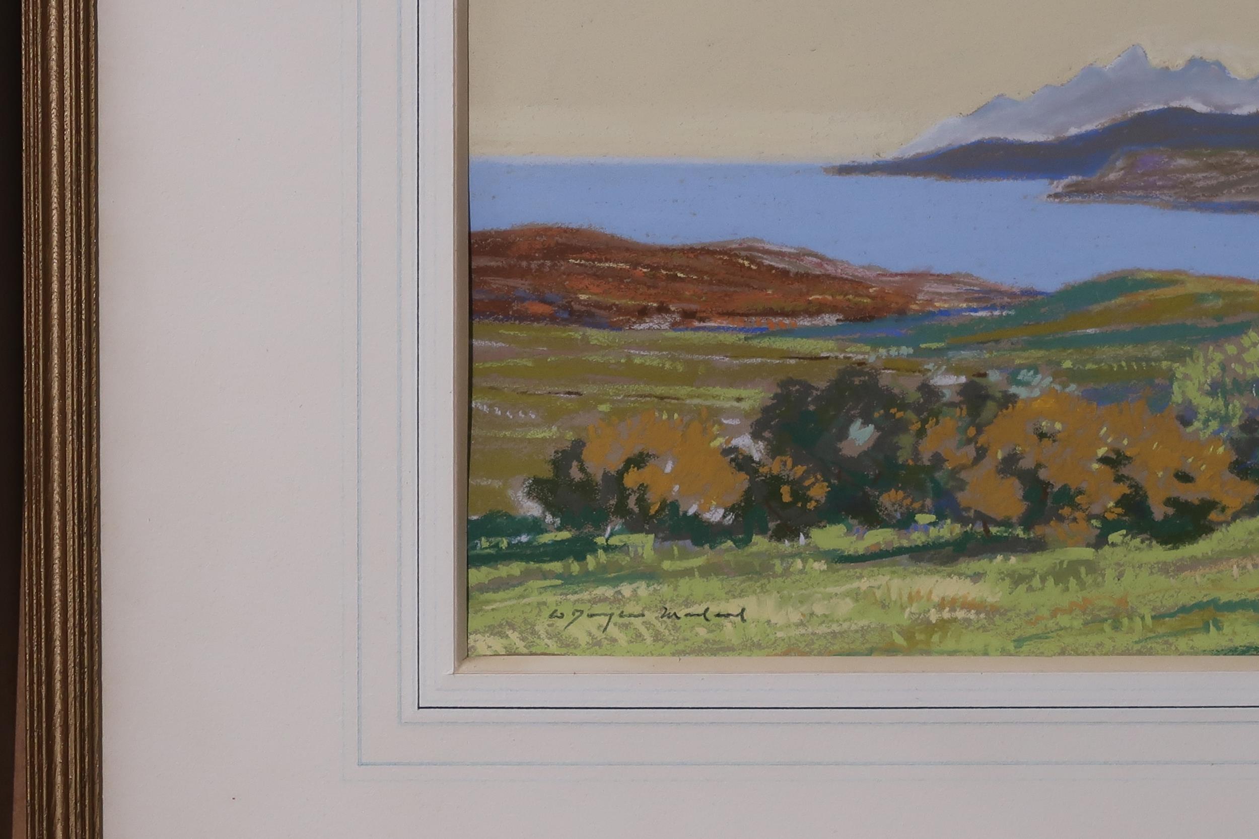 W DOUGLAS MACLEOD Loch Slapin, Distant Rhum, signed, pastel, 36 x 52cm Condition Report:Available - Image 3 of 3