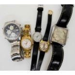 Three ladies tissot watches to include Seastar 7, Seastar, PR50, a Gents Emporio Armani watch and