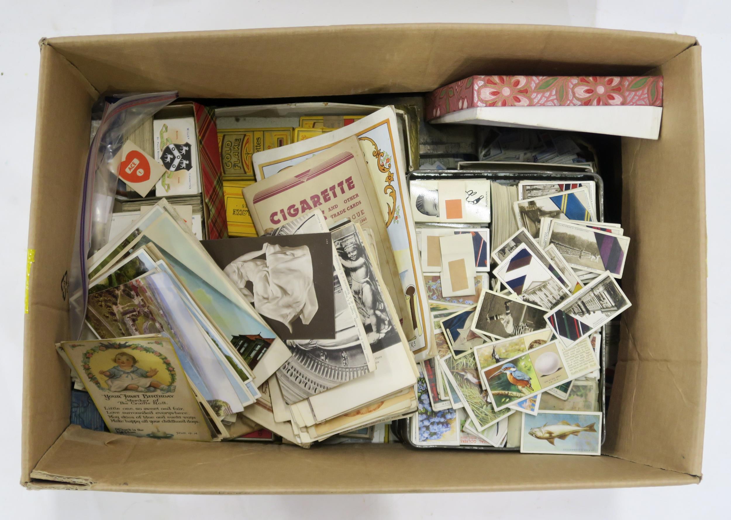 A large quantity of cigarette cards, varied subjects, to include coats of arms, footballers,