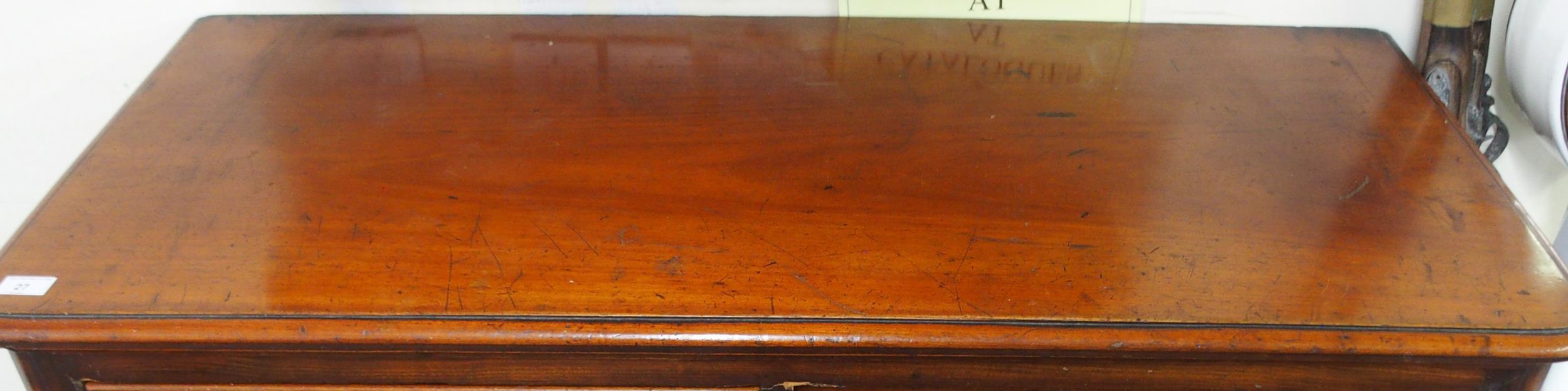 A Victorian mahogany two over three chest of drawers on bun feet, 120cm high x 120cm wide x 51cm - Image 2 of 3