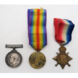 Three WW1 medals: a British War Medal and Victory Medal awarded to S-9875 Pte. R. Proctor of the