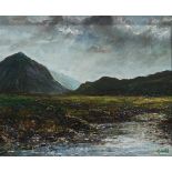 J.D.HENDERSON The Cuillins, signed, oil on canvas, 25 x 31cm and ROBERT GOULD Fellucas by The