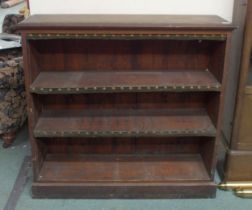 A Victorian mahogany open bookcase, 105cm high x 111cm wide x 30cm deep Condition Report:Available