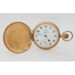 A 9ct gold Waltham full hunter pocket watch, diameter 4.8gms weight 88.2gms Condition Report: