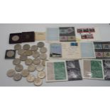 A lot of commemorative crown coins and stamps Robert Burns, Silver Jubilee etc Condition Report:
