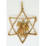 A 9ct gold Star Of David pendant, weight 10.8gms Condition Report:Available upon request