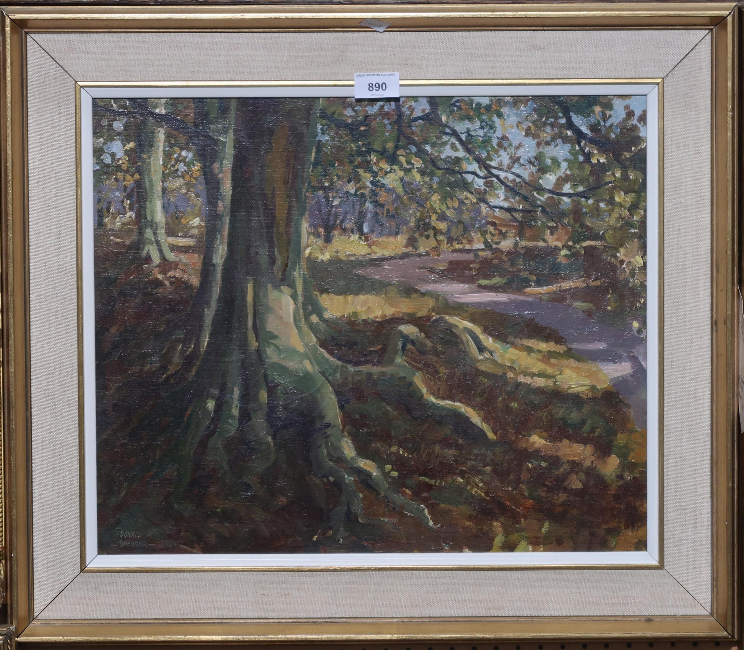 DONALD SHEARER Roots in Autumn, signed, oil on canvas, 40 x 48cm Condition Report:Available upon - Image 2 of 3