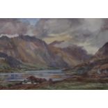 STIRLING GILLESPIE Glencoe Peaks, signed, watercolour, 38 x 55cm Condition Report:Available upon
