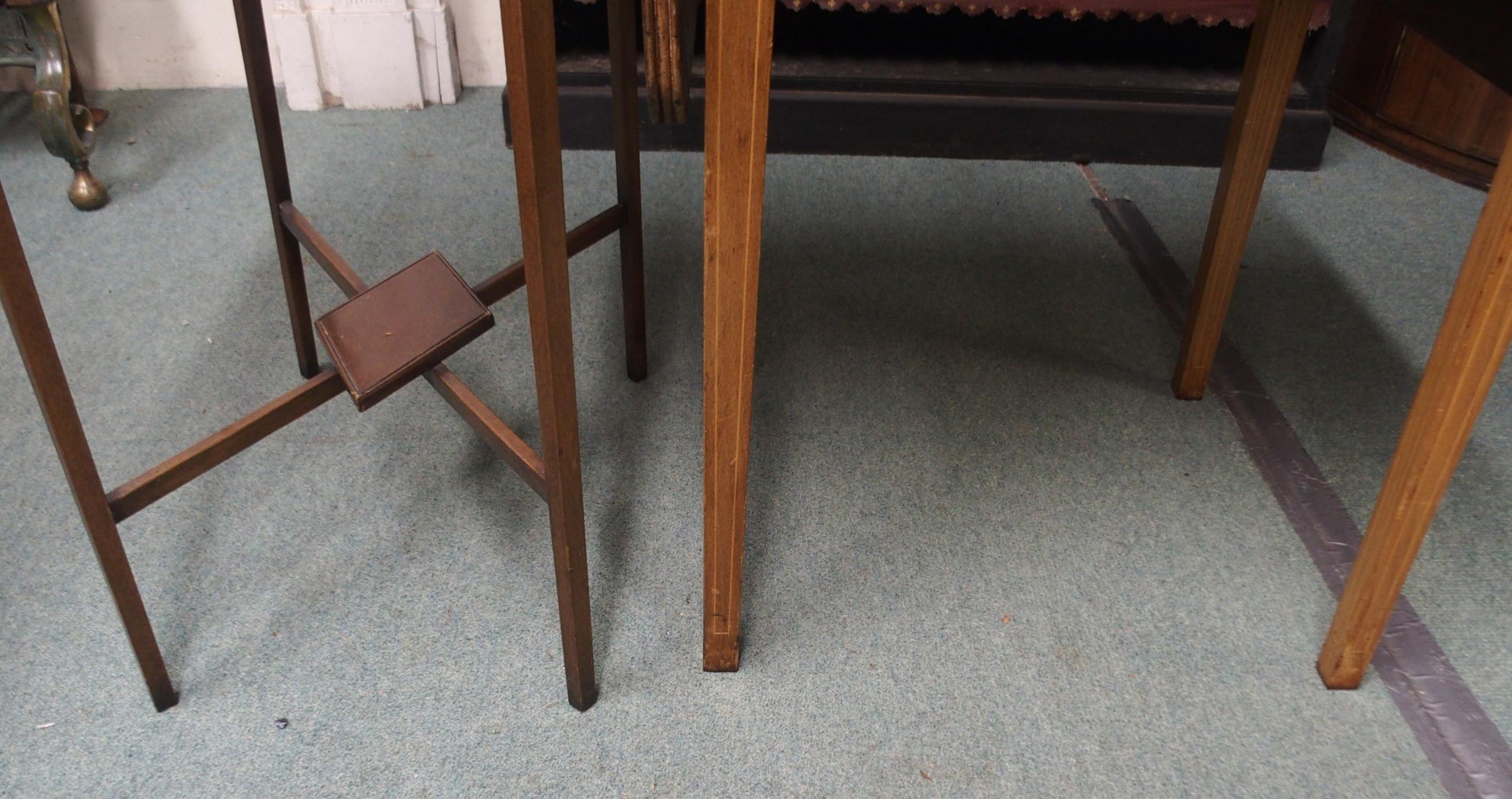 A Victorian mahogany single drawer drop side occasional table and an octagonal top single drawer - Image 3 of 4