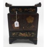 A Japanese miniature lacquered cabinet, approx. 35cm high Condition Report:Available upon request