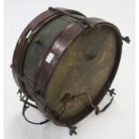 A marching snare/side drum with calf heads and wooden hoops Condition Report:Available upon request