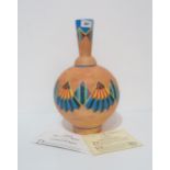 A modern De Longwy pottery vase with bright glazed decoration Condition Report:Available upon